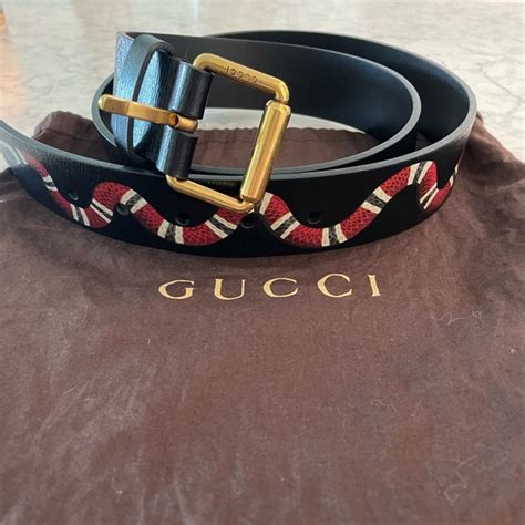 gucci kingsnake belt review|authentic Gucci belt men.